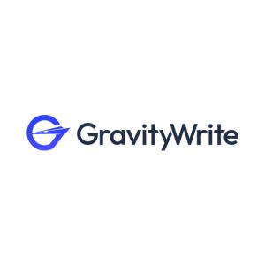 logo- con- icono azul de GravityWrite