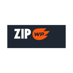 Zip Wp (1) Logo-zip-wp-Letras en blanco y negras, con fondo negro y naranja